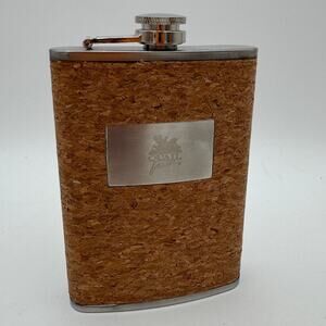 Flask Stainless Steel and Cork  8 oz "Quail Forever"